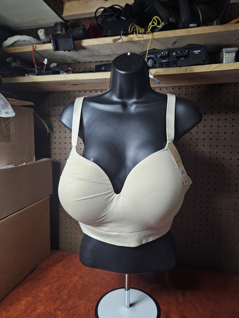 Truekind Supportive Comfort Wireless Shaping Bra beige 4XL NWT